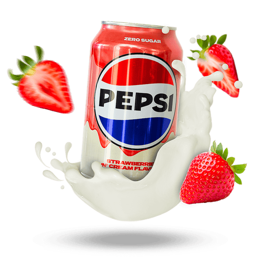 Pepsi Strawberries & Cream Zero Sugar 330ml – Imported Soft Drink